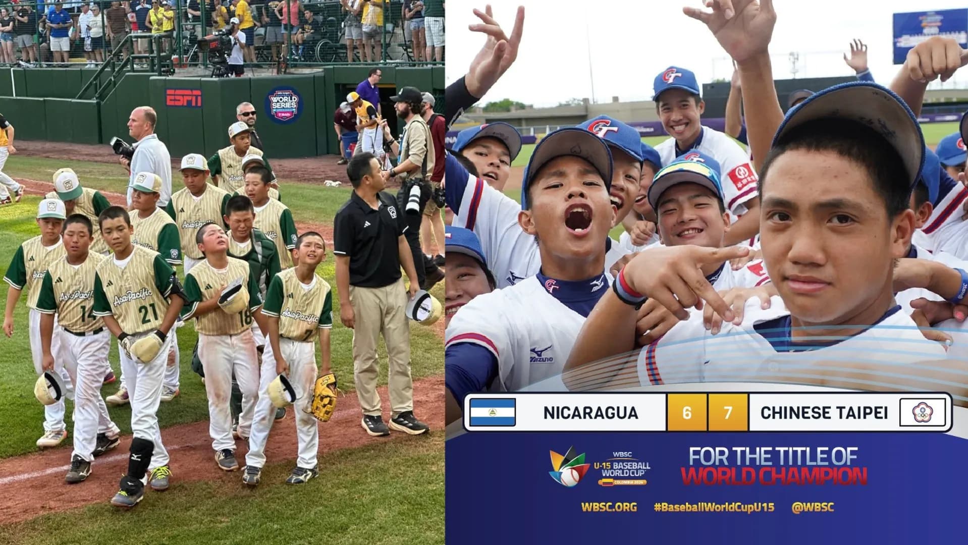 台灣棒球小將超棒!U15世界盃大逆轉 威廉波特少棒拚到最後一刻
