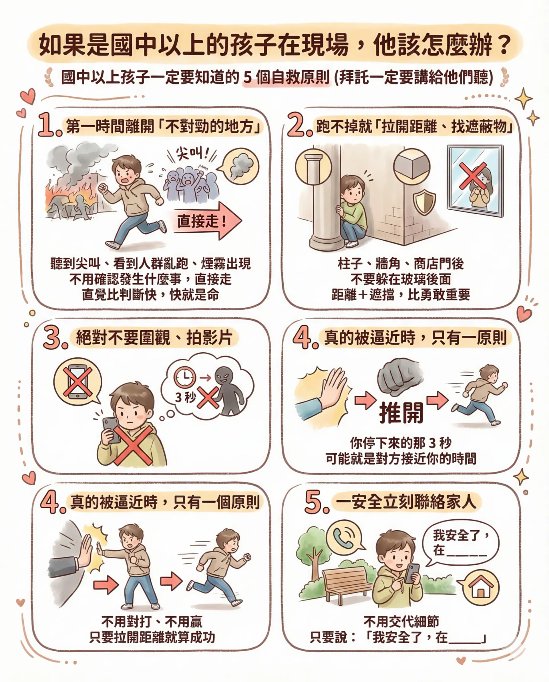5招孩童自保口訣