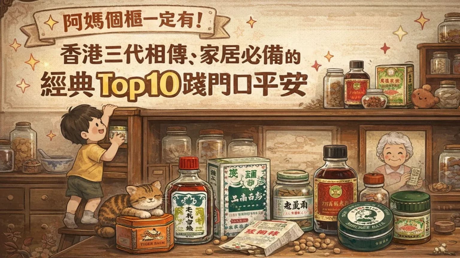 阿媽個櫃一定有!香港三代相傳、家居必備的經典Top10看門口平安藥