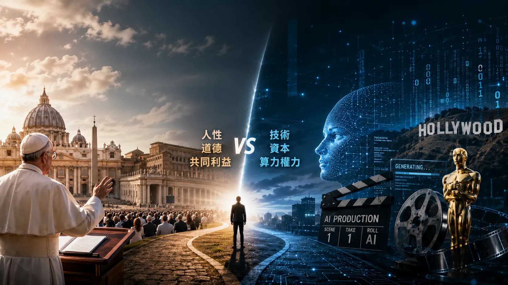 教宗都開口了!好萊塢擋得住AI嗎?馬斌解析奧斯卡新規、人類演員危機一文看懂