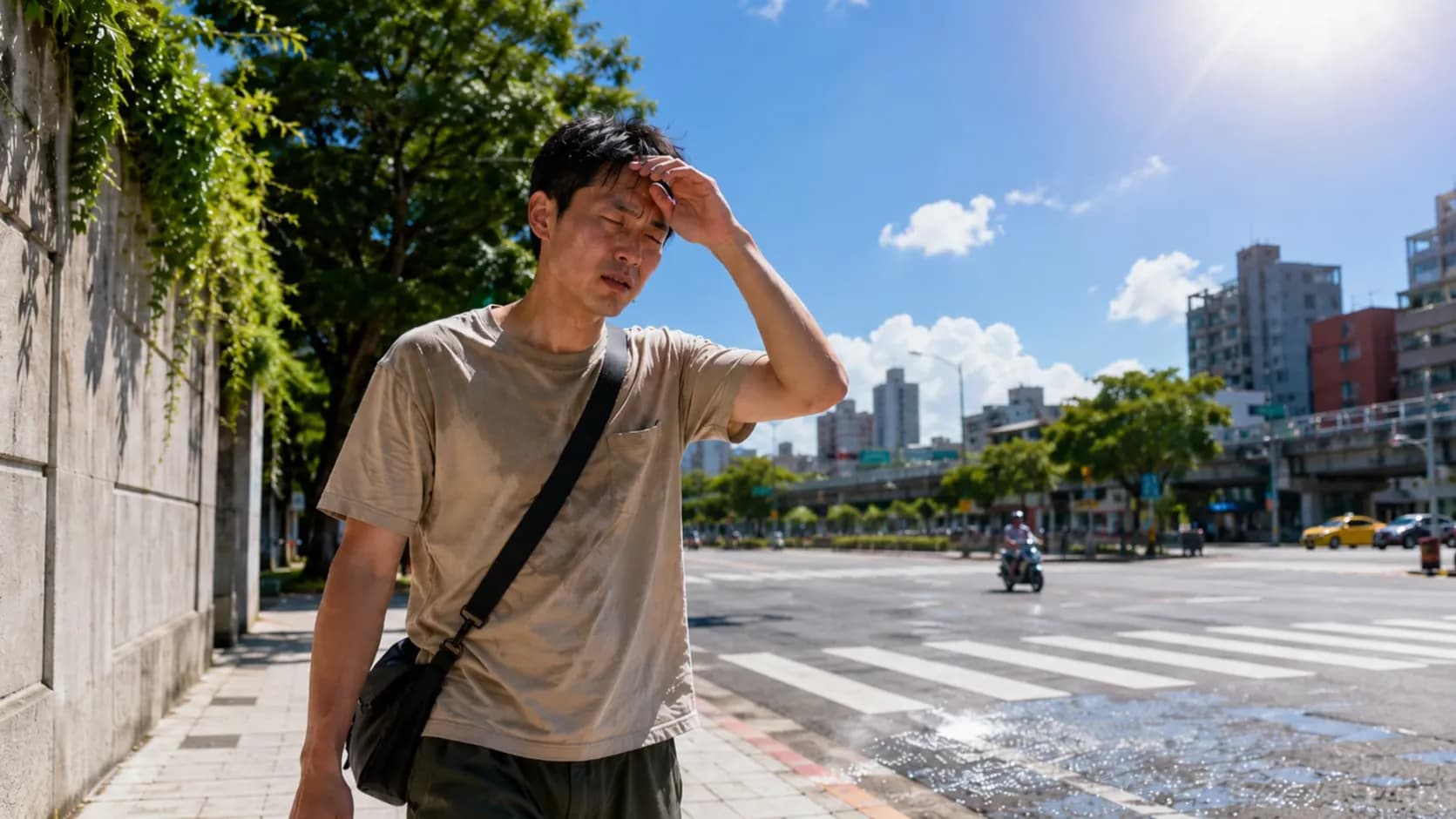 No.3 大太陽下走路、排隊